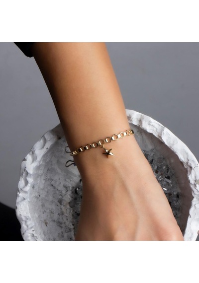 Altın Yıldız Bileklik BL0026 Sarı Altın