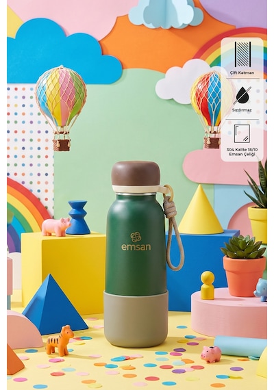 Emsan Thermos Bottle Çelik Sızdırmaz Termos 500 Ml Yeşil