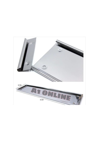 2 Adet ✓ Metal Plakalık Paslanmaz Çelik Plakalık Krom Plakalık