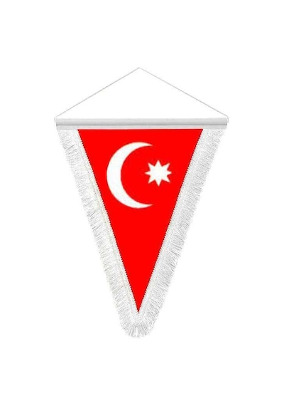 Osmanlı Son İmparatorluğu Bayrağı - 17 Eski Türk Devletleri - Satenüçgen Flama Bayrak 1