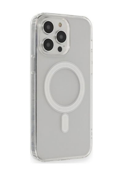 Apple iPhone  Uyumlu- 13 Pro Max Kılıf Matte Şeffaf Magneticsafe - Şeffaf