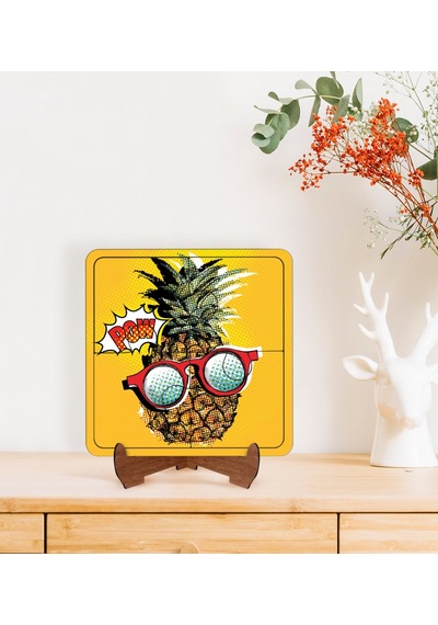 Bk Gift Pop Art Tasarımlı Ahşap Standlı Puzzle Çerçeve-32
