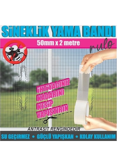 Sineklik Tamir Bantıı Sineklik Tamir Yaması Kendinden Yapışkanlı Rulo 50mmx2mt