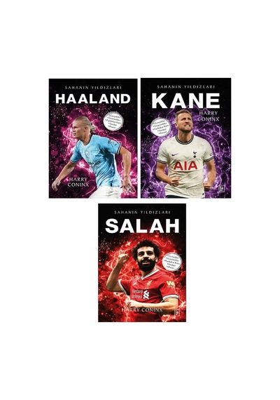 Futbol Sahanın Yıldızları Haaland - Kane - Salah Poster Sticker Futbolcu Kartı Hediyeli