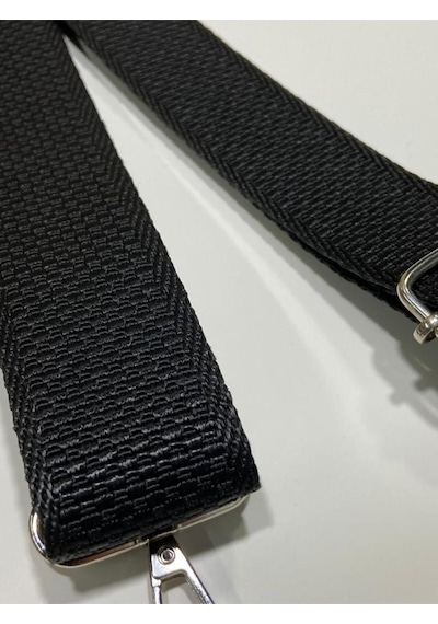 Karantuhafiye Postacı Çanta Sapı / Palaska Çanta Sapı / Sert Kolon Çanta Sapı / 4 Cm Siyah Siyah