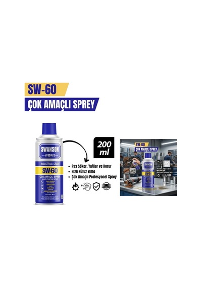 Swanson Works SW-60 Yağlayıcı Sprey 36 x 200 ML