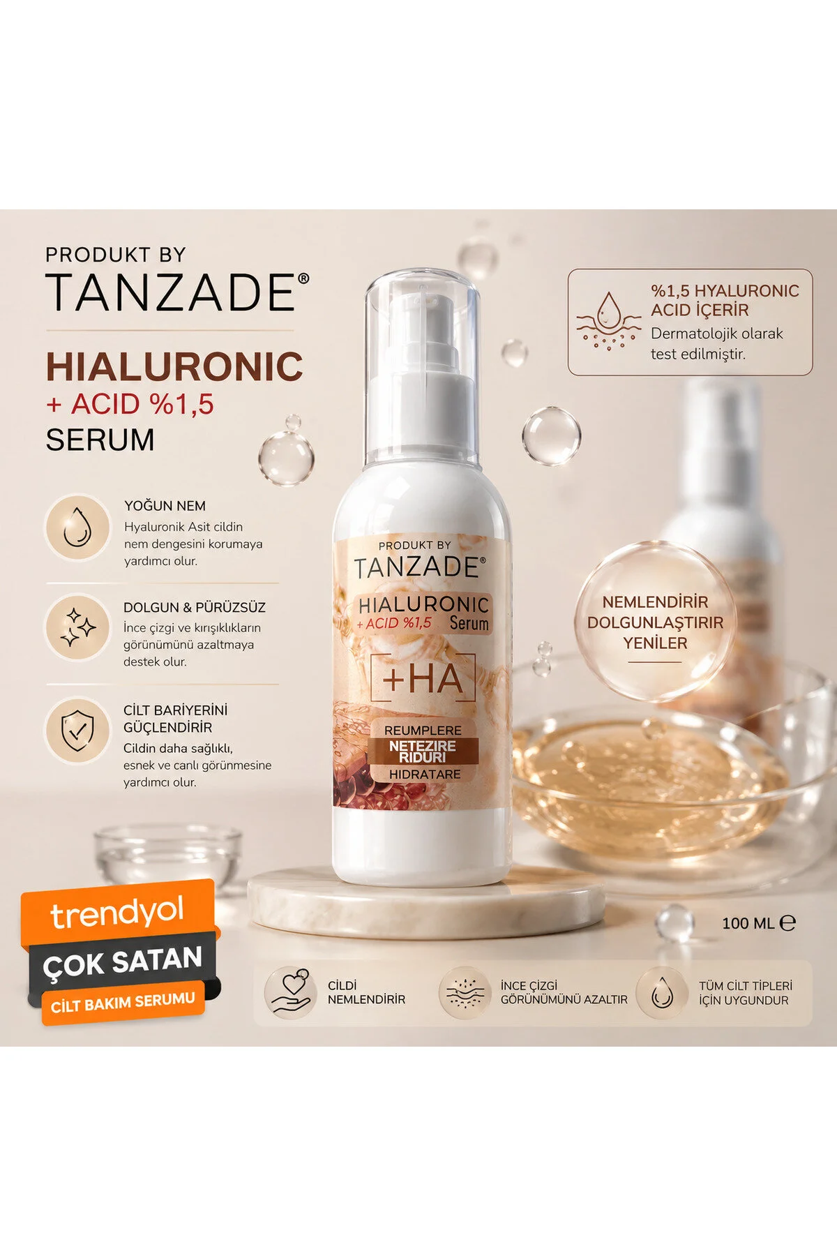 Hyaluronic Acid Yüz Serumu 100 Ml