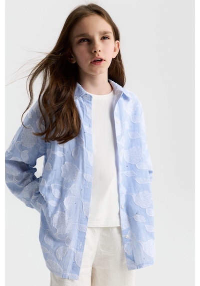 Xo Kids Kız Çocuk Gömlek 8-14 Yaş 31319 Mavi