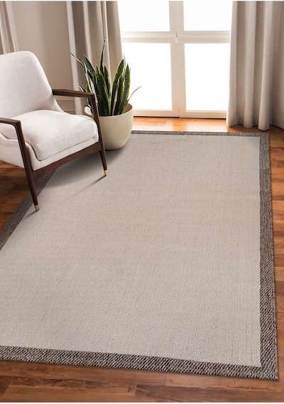 Elit Premium Sisal Jut Halı 1401 Hav Ve Toz Yapmaz Bordürlü Halı Krem-bej Krem - Bej