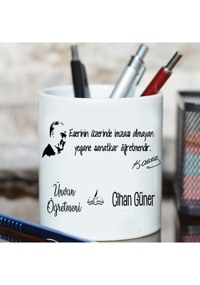 Öğretmene Hediye Isimli Atatürk Temalı Kalemlik