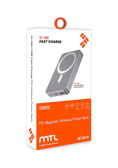 10000 Mah 15w+22.5w Turbo Şarj Dahili Kablolu 37.5w Led Göstergeli Pd Ve Qc 3.0 Powerbank Mt4610 Çok Renkli