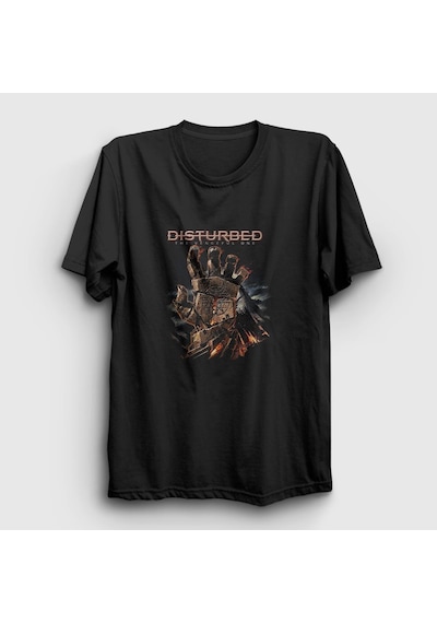 Presmono Unisex Vengeful Disturbed T-shirt Siyah