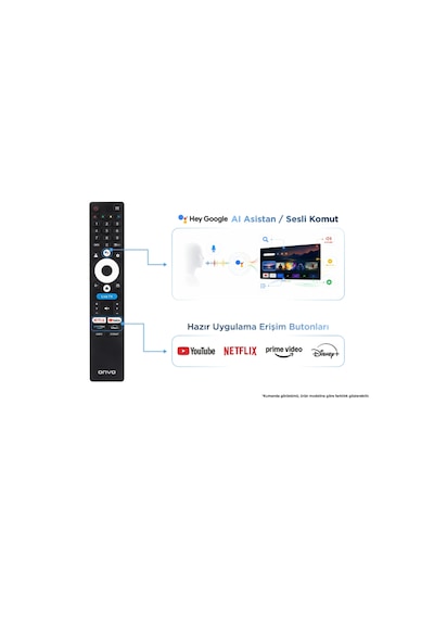 Onvo 50VQ90F3UB 50" 127 Ekran Uydu Alıcılı 4K Ultra HD Google Smart QLED TV