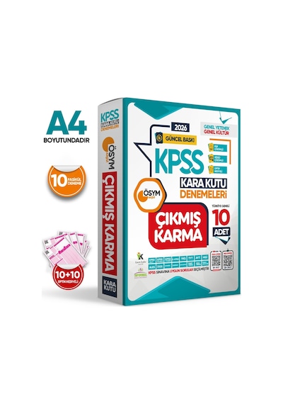2026 Kpss ÖSYM Çıkmış Karma Karakutu Genel Kültür Genel Yetenek 10lu Dijital Çözümlü Denemeleri