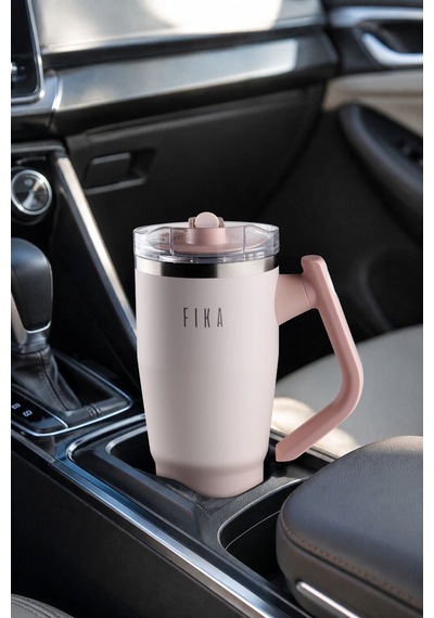 Fika Lumi Döner Kulplu Termos 950 Ml - Pudra-7571 Pembe