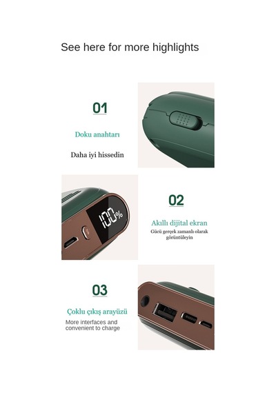 Taşınabilir Mini Oyun Konsolu İos-type-c Hızlı Çift Şarj Girişli Power Bank 3.2inç Retro 10000 Oyun Bej - 790976883
