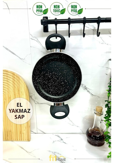 Granit Sahan Yanmaz Yapışmaz El Yakmayan Sap 22 Cm