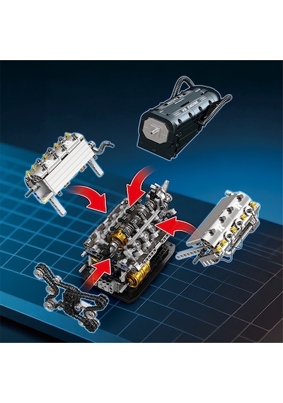 Reobrix V6 Engine 33013 Brick Yapım Seti