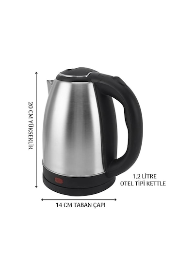 Crown CRW-7105 1.2L Otel Tipi Kettle