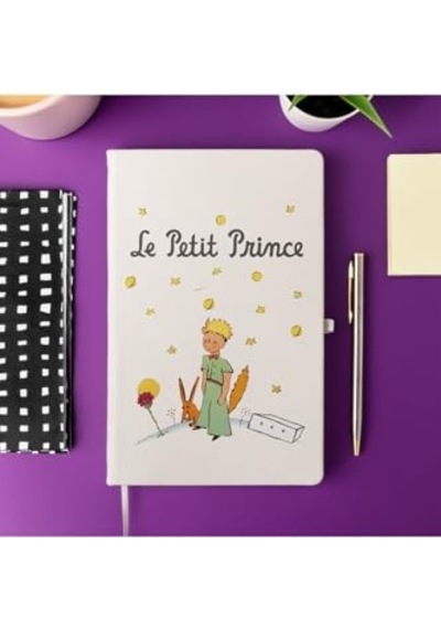 Prens Tasarımlı Çizgili Not Defteri 13 Cm X 21 Cm Ölçülerinde 100 Yaprak Çok Renkli