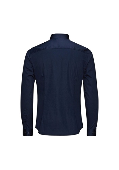 Jack & Jones Erkek Parma Premium Uzun Kollu Lacivert Gömlek-12097662 Lacivert