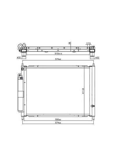Depomıx Radyatör Kondenser Tüplü Clıo Iıı-modus 1.5 Dcı Mek Ac 510x382x18 16