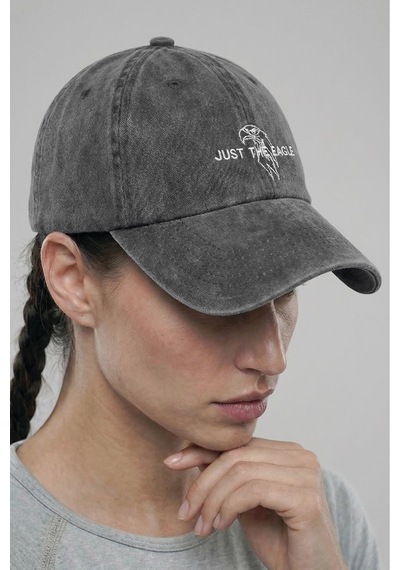 Woneagle Vintage Yıkamalı Unisex Füme "just The Eagle" Şapka Füme Füme