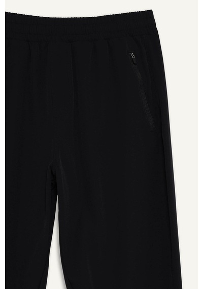 Defacto Slim Fit Dar Kesim Fermuar Cepli Siyah Erkek Eşofman Altı F1288ax/bk81 Siyah