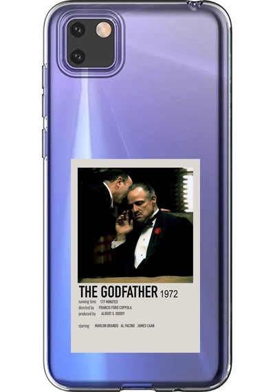 Huawei Y5p Uyumlu The Godfather Baba Poster Tasarımlı Baskılı Silikon Kılıf Renkli