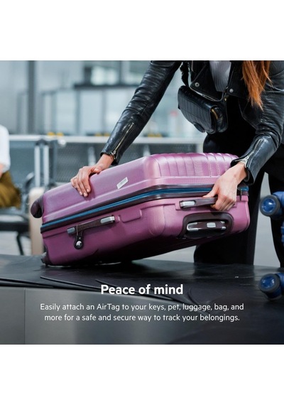 Belkin Airtag Için Örgülü Metal Kablolu Kılıf - Siyah