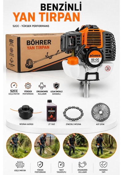 Böhrer Ba011360 Yan Tipi Pro Tırpan Çim Biçme