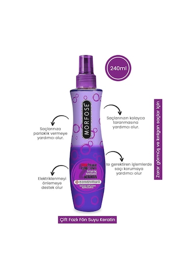 Morfose Biotin + Keratin + Kolajen Fön Suyu 3 x 240 ML