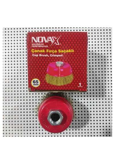 Novax Çanaklı Fırça Saçaklı Daire Fırça Çanak Tip 65 Mm 1 Adet