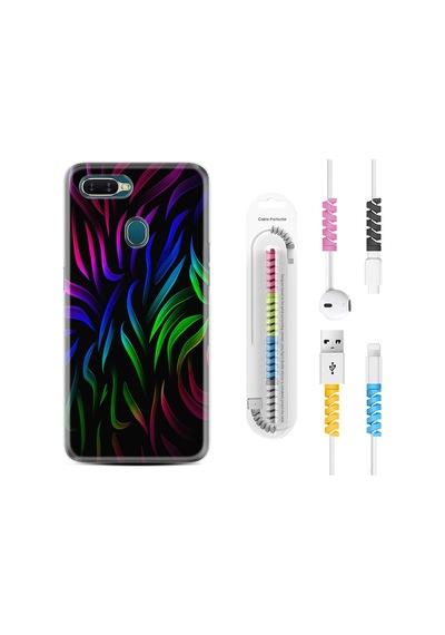 Oppo A5S Kılıf Kablo Koruyuculu Color Lines 1698