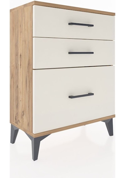 Arges Komodin 3 Çekmeceli 60x30x80 Çam-aytaşı Atlas Çam