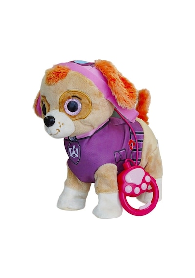 Paw Patrol Köpek Yürüyen Havlayan Müzikli Tasmalı Pembe Oyuncak