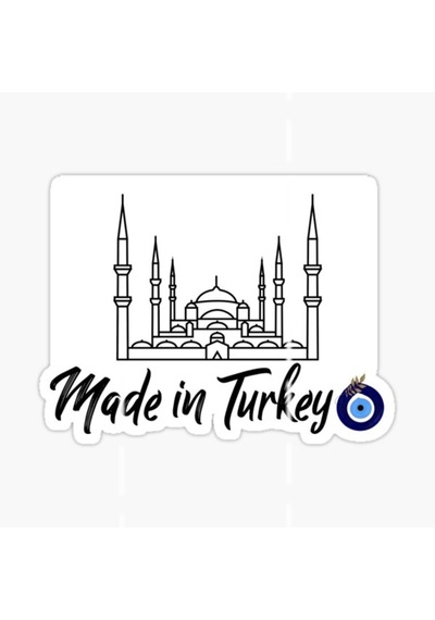17Cm Made In Turkey Yapıştırma Etiket Araba Cam Md4