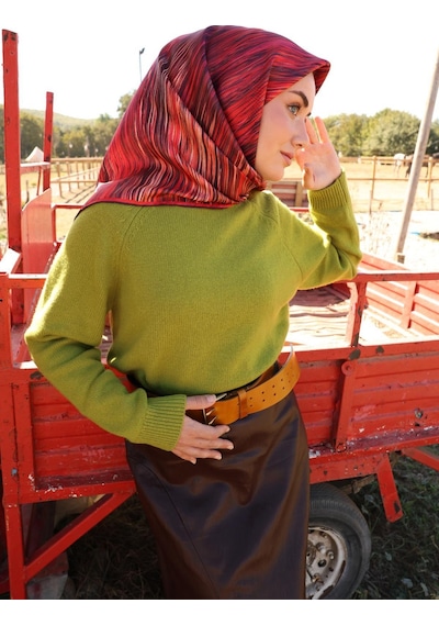Silk Home Twill İpek Eşarp 11484-26 Kırmızı, Koyu Mor, Fuşya, Kahve, Yavruağzı