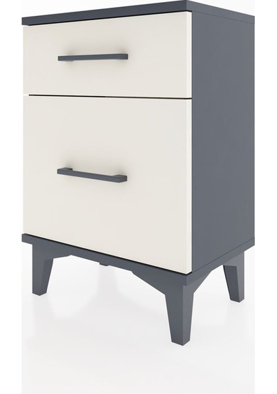 Arges Komodin 2 Çekmeceli 44x30x64 Antrasit-aytaşı Antrasit