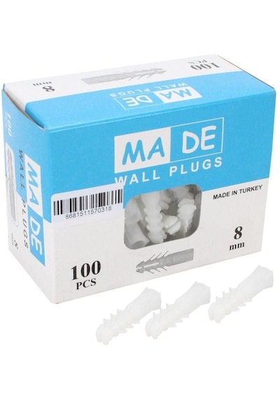 Standart Kutulu Dübel 8 Mm 100 Adet - 1 Kutu