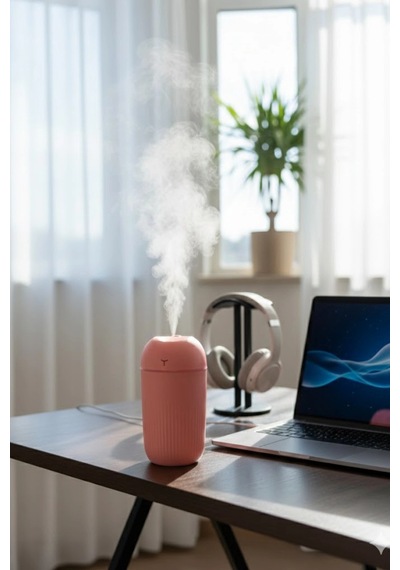 Blackbird Kt-h09 Pembe 420 Ml Taşınabilir Mini Usb Hava Nemlendirici Araç Ve Ofis İçin Renkli Işık