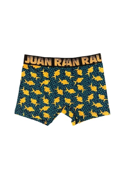 Sarı Balık Desenli Erkek Boxer - Db161 Çok Renkli