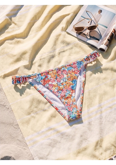 Lcw Dream Karışık Uv Korumalı Desenli Kadın Brazilian Bikini Alt Çok Renkli