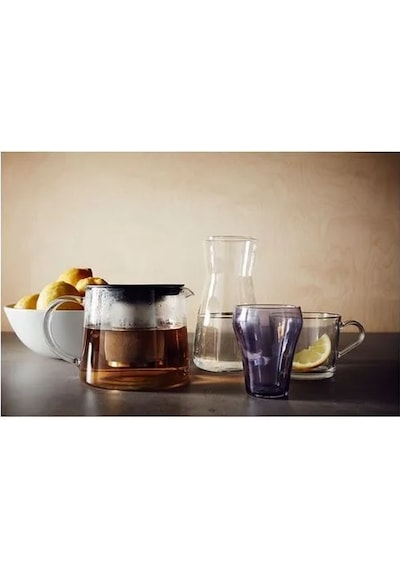 Sumuhome Rıklıg Pratik Cam Demlik 1.5 Lt Siyah - Şeffaf