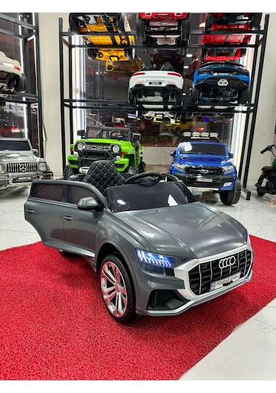 Poyraz Akülü Tabletli Audi Q5 Akülü Araba 12v 0-6 Yaş Özelplaka Gri