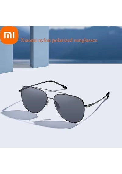Xiaomi Mijia Nylon Pro Aviator Polarize Güneş Gözlüğü Uv400 Sus304 Paslanmaz Çelik Çerçeve 22gr 8 Katmanlı Oar Anti-reflektif Film Siyah