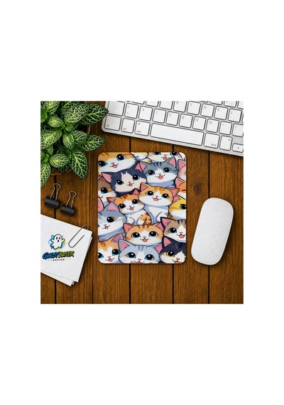 Kedi Yavruları Baskılı Oyuncu Mousepad 0128