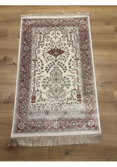 Tuğra İpek Seccade Halı %100 Bambu Doğal İplik 80x125 Cm