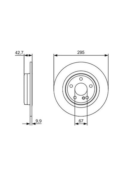 Mercedes A Serisi 176 A250 2.0 2012-2018 Bosch Arka Disk 295mm 2 Adet
