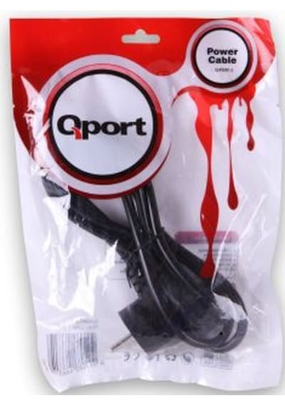 QPORT Q-POW1_5 QPORT Q-POW1.5 1.5 METRE PC POWER KABLOSU